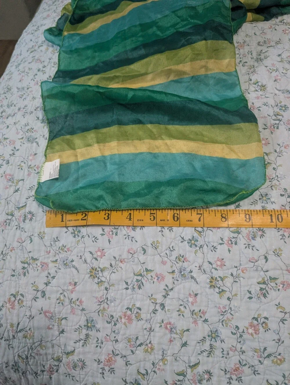 Striped Green & Yellow Women’s Lightweight Scarf